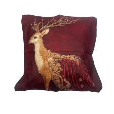 Elegant Gemstone Deer Pillow